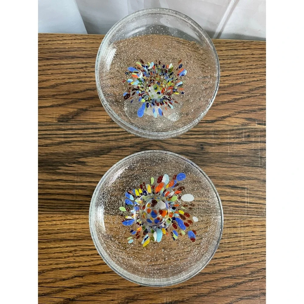 Set of 2 Beautiful Baha Confetti Marquerita‎ Glasses